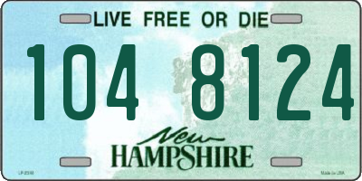 NH license plate 1048124