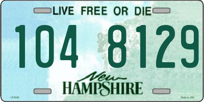 NH license plate 1048129