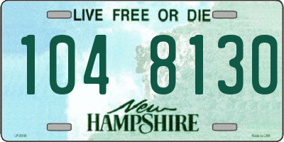 NH license plate 1048130