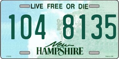 NH license plate 1048135