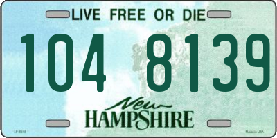 NH license plate 1048139