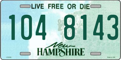 NH license plate 1048143