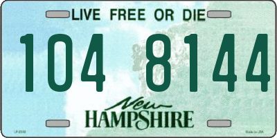 NH license plate 1048144