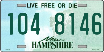 NH license plate 1048146