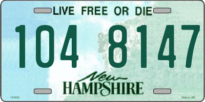 NH license plate 1048147