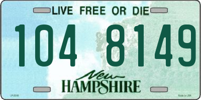 NH license plate 1048149