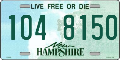 NH license plate 1048150