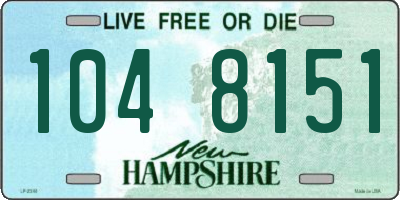 NH license plate 1048151