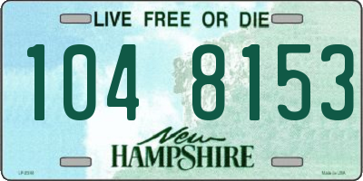 NH license plate 1048153