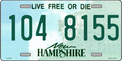 NH license plate 1048155
