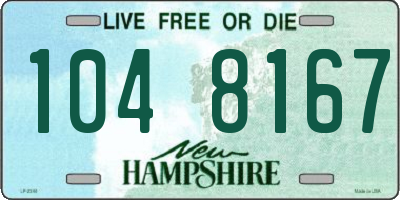 NH license plate 1048167