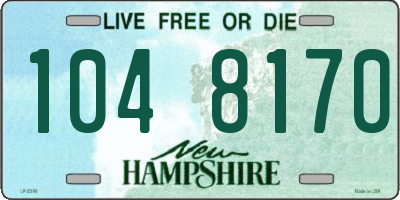 NH license plate 1048170