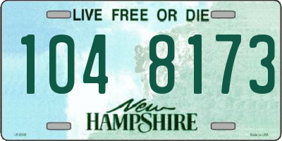 NH license plate 1048173