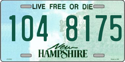 NH license plate 1048175