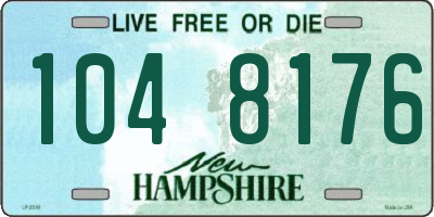 NH license plate 1048176
