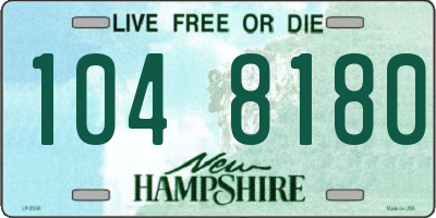 NH license plate 1048180