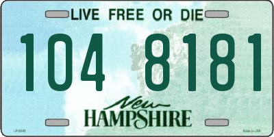 NH license plate 1048181