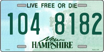NH license plate 1048182