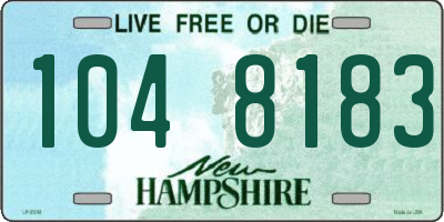 NH license plate 1048183