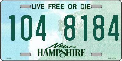 NH license plate 1048184