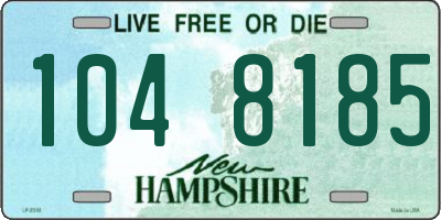 NH license plate 1048185