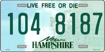 NH license plate 1048187