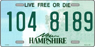 NH license plate 1048189