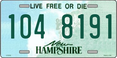 NH license plate 1048191