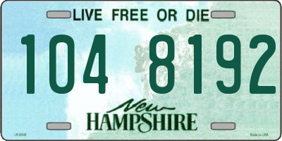 NH license plate 1048192