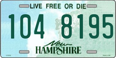 NH license plate 1048195