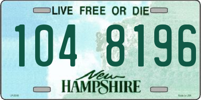 NH license plate 1048196