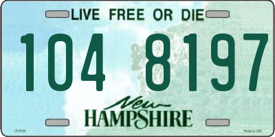 NH license plate 1048197