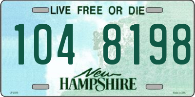 NH license plate 1048198