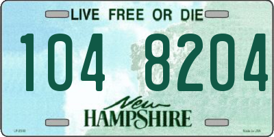NH license plate 1048204