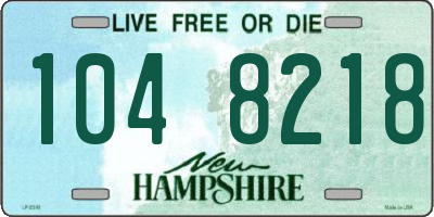 NH license plate 1048218