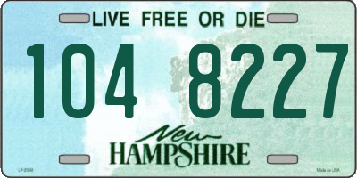 NH license plate 1048227