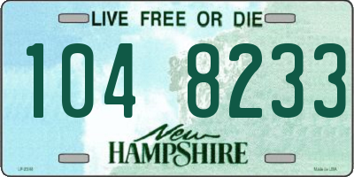 NH license plate 1048233