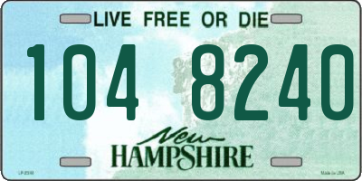 NH license plate 1048240