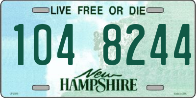 NH license plate 1048244