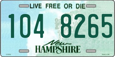 NH license plate 1048265