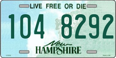 NH license plate 1048292