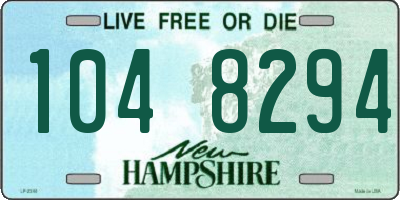 NH license plate 1048294