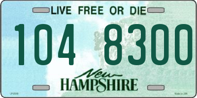 NH license plate 1048300