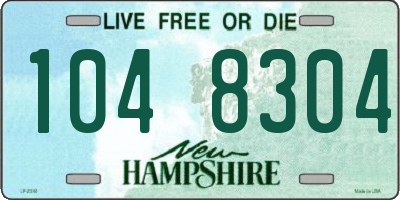 NH license plate 1048304