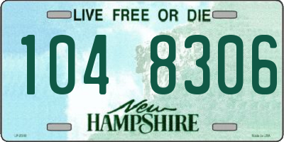 NH license plate 1048306