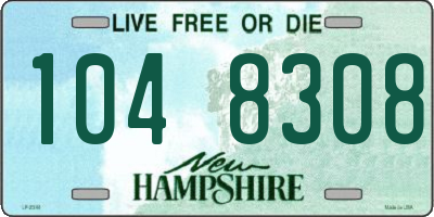 NH license plate 1048308