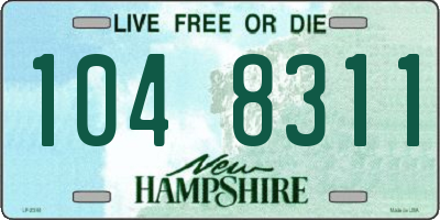 NH license plate 1048311