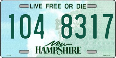 NH license plate 1048317