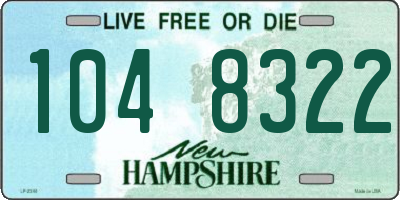 NH license plate 1048322