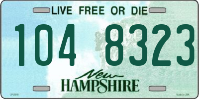 NH license plate 1048323